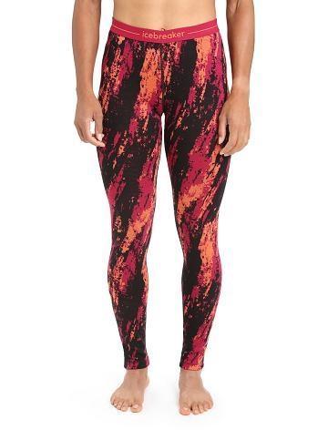 Cherry / Flash Women's Icebreaker Merino 250 Vertex Sedimentary Leggings | USA 1529XYUF